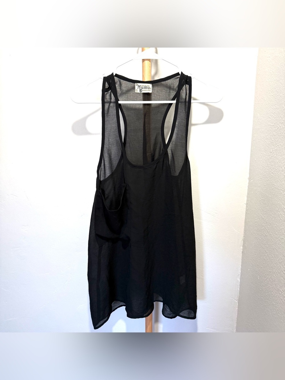 Show Me Your Mumu Vintage Black Pocket Sleeveless Blouse Relaxed Fit Size S